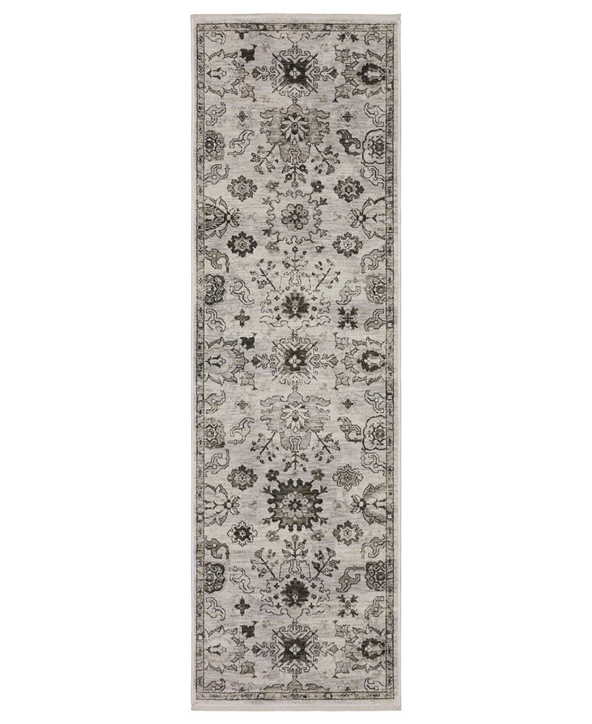 CCH06B068235ST 2 ft. 3 in. x 7 ft. 6 in. Chamberlain CH06B Casual Power Loomed Rectangle Area Rug, Ivory