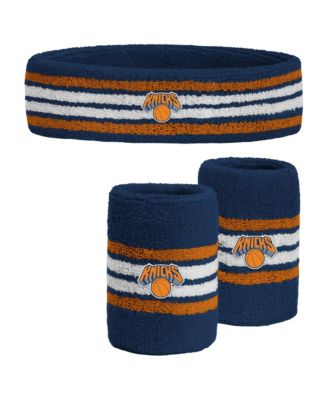 Blue New York Knicks Team Stripe Headband and Wristbands Combo Set, 3-Pack