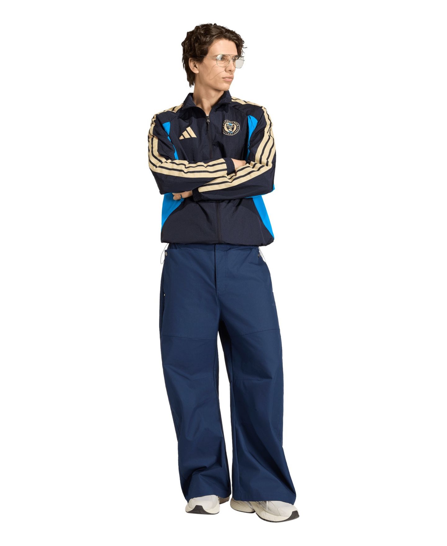 Мужская куртка adidas Navy Philadelphia Union 2026 Anthem Raglan Full-Zip — фото 3