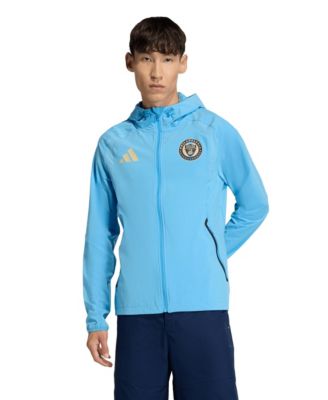 Men's Light Blue Philadelphia Union Tiro Travel Full-Zip Hooded Windbreaker