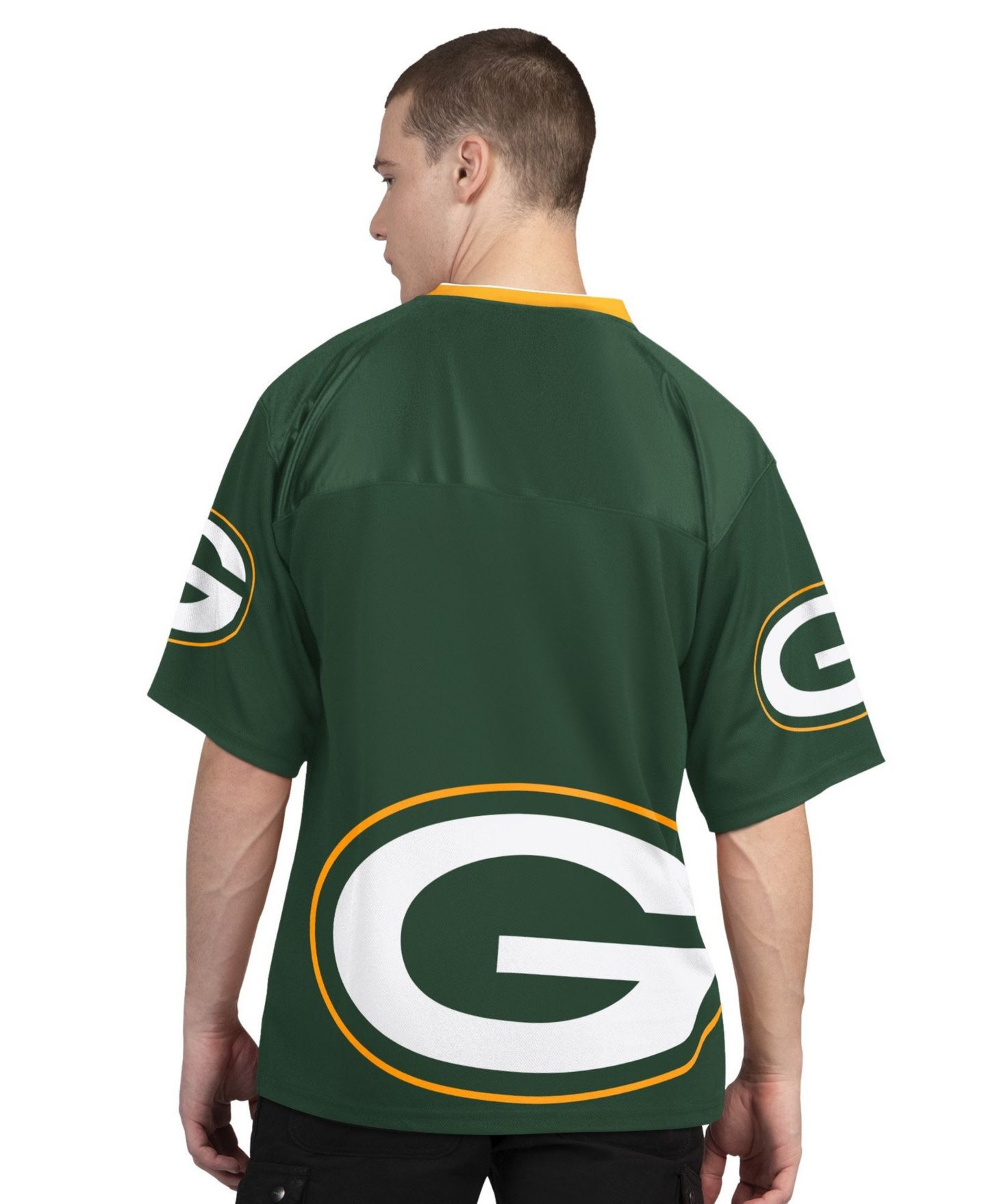 Мужские футболки Starter Green/White Green Bay Packers Short Sleeve Long Sleeve T-Shirt Combo Pack — фото 4