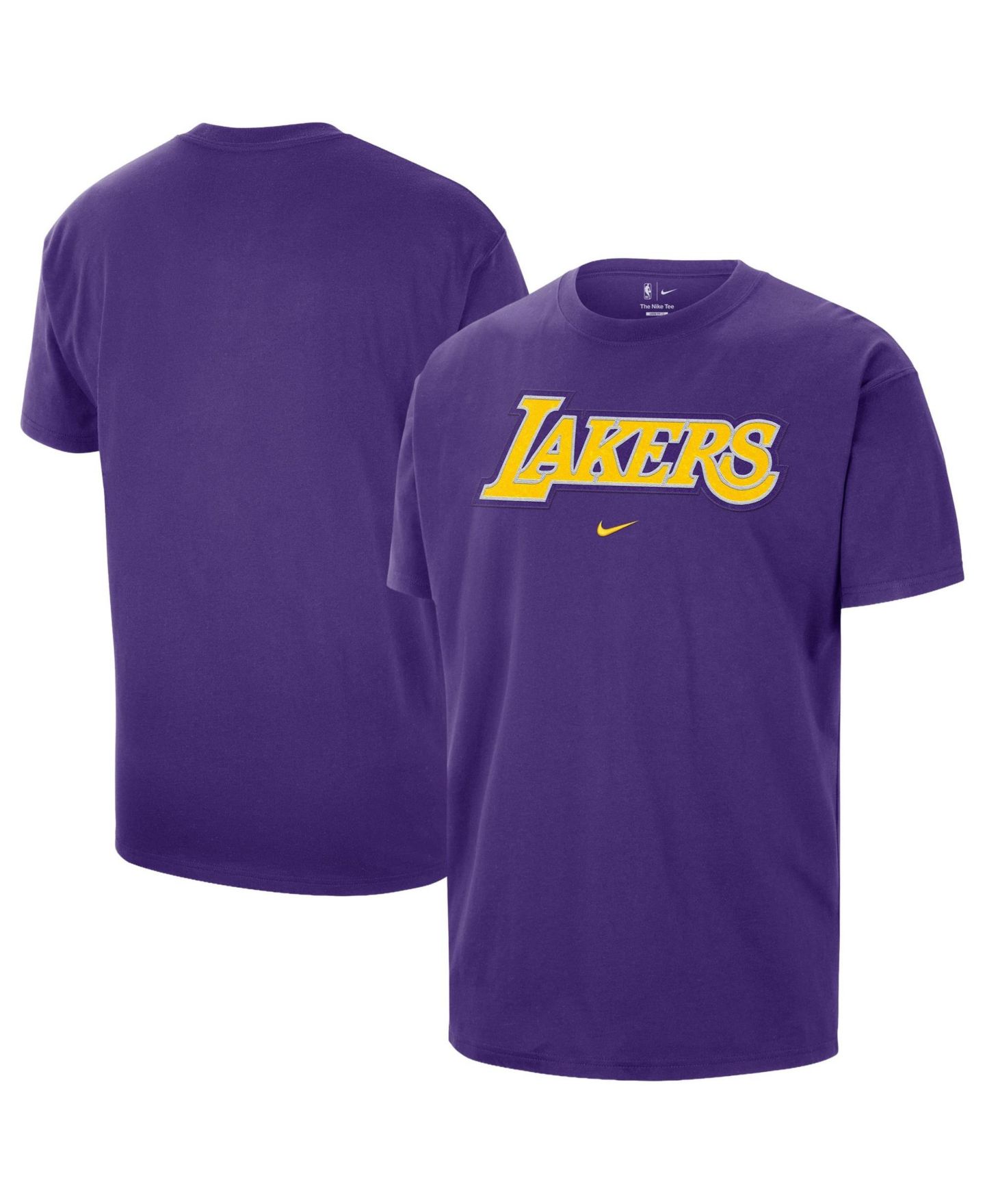 Мужская футболка Nike Purple Los Angeles Lakers Twill Logo — фото 1