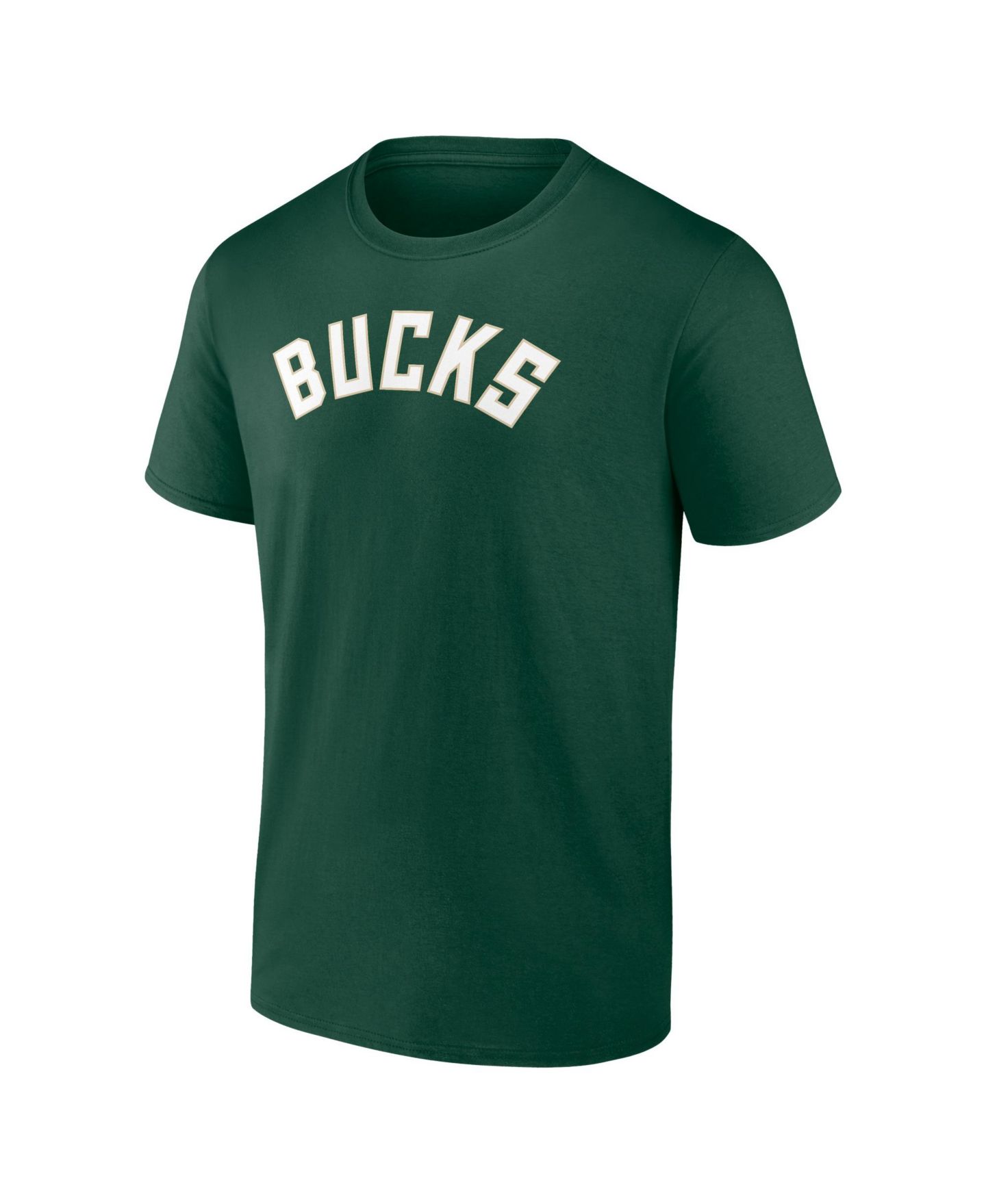 Мужская футболка Logo Athletic Hunter Green Milwaukee Bucks Wordmark — фото 2