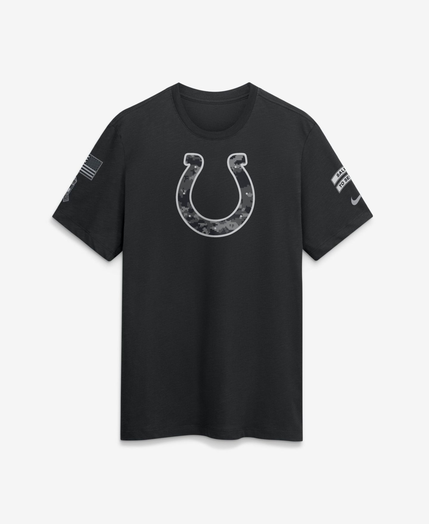 Мужская футболка Nike Black Indianapolis Colts 2026 Salute to Service Slub — фото 1