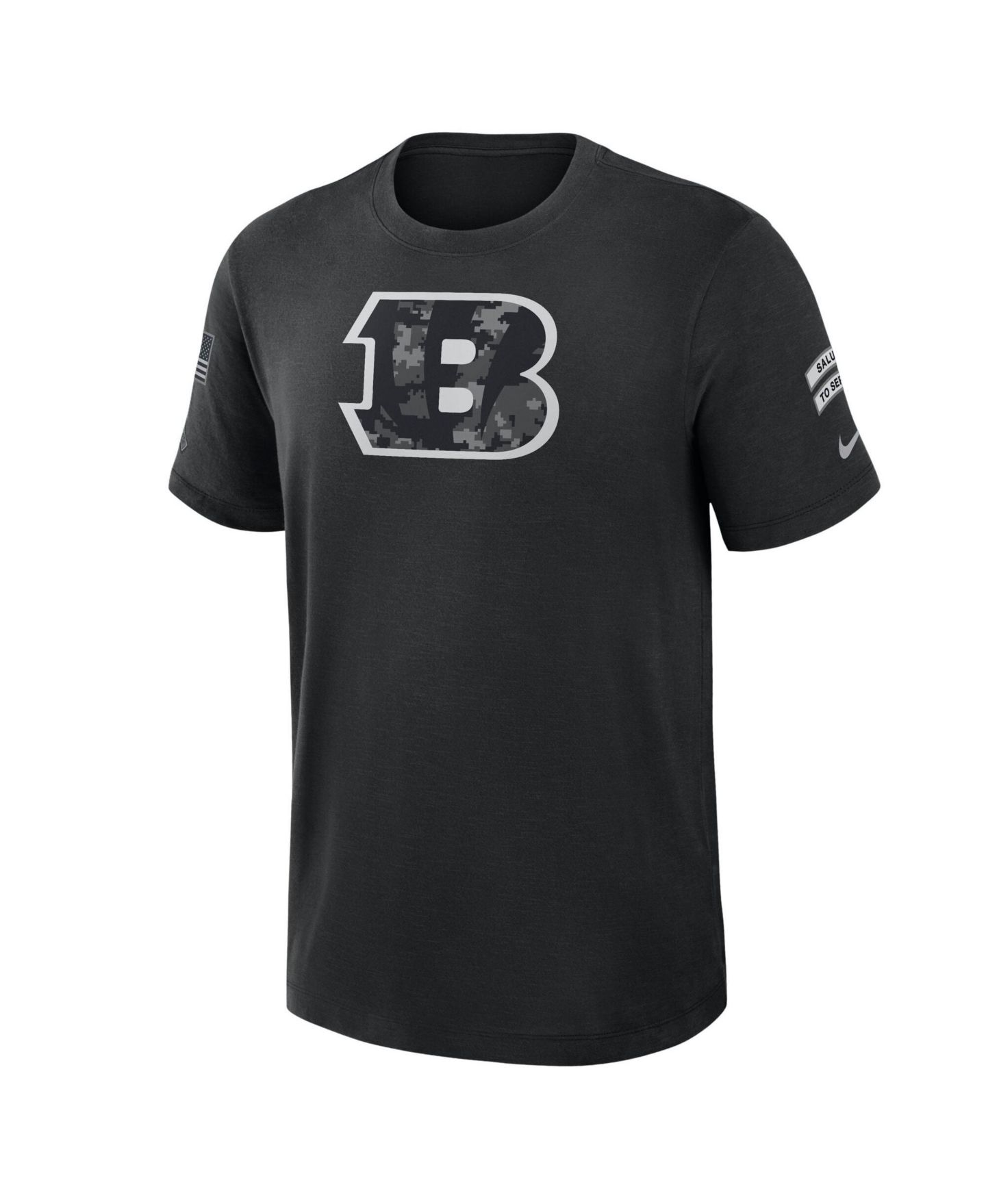 Мужская футболка Nike Black Cincinnati Bengals 2026 Salute to Service Slub — фото 3