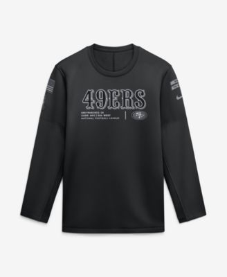 Men's Black San Francisco 49ers 2026 Salute to Service Sideline Coaches Crewneck Therma-FIT Sweatshirt