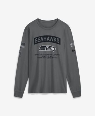 Men's Gray Seattle Seahawks 2026 Salute to Service Long Sleeve T-Shirt