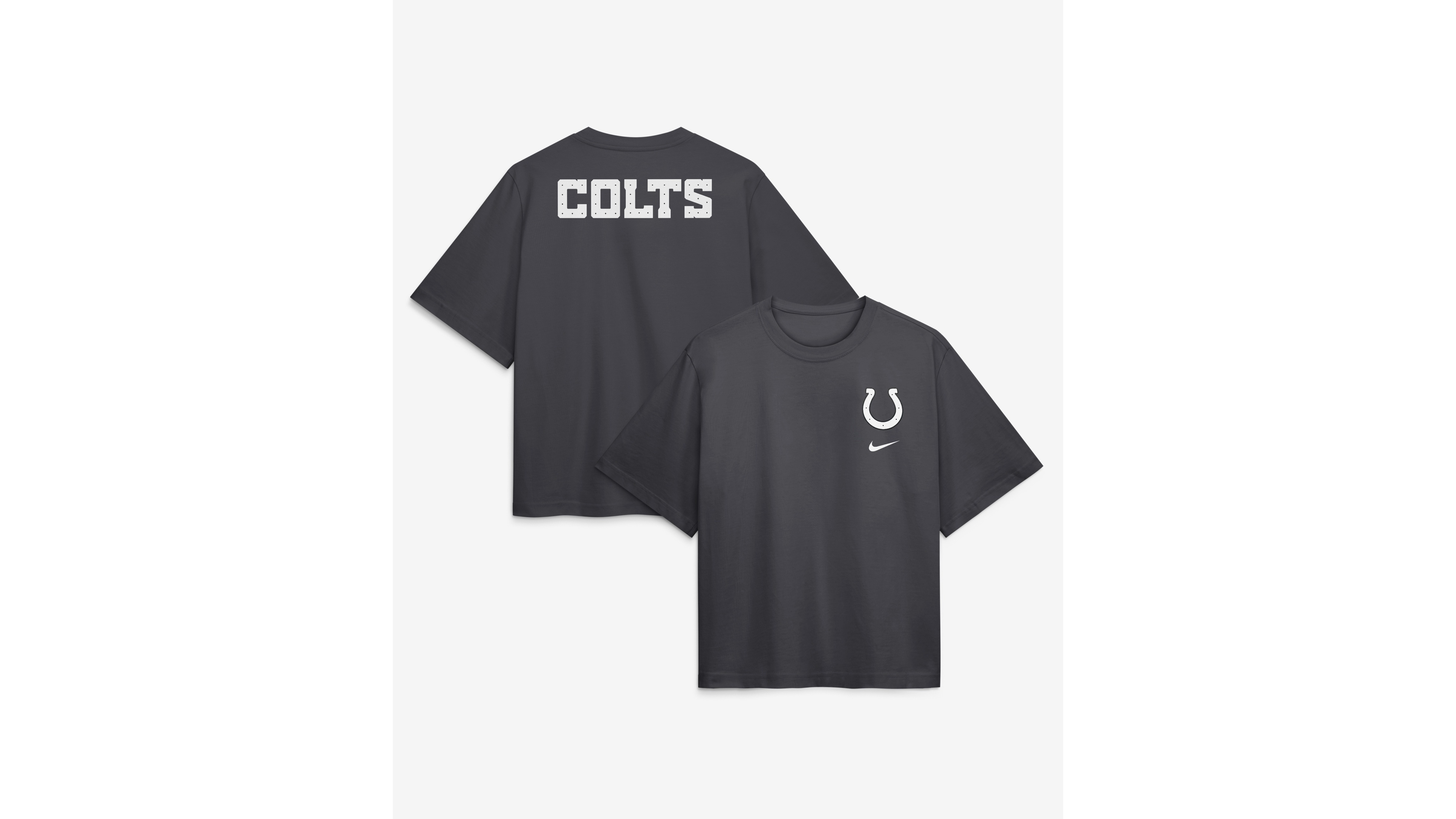 Nike Women's Anthracite Indianapolis Colts 2026 Rivalries Collection Boxy T-Shirt