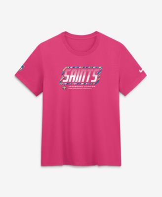 Women's Pink New Orleans Saints 2026 NFL Crucial Catch Dri-FIT T-Shirt
