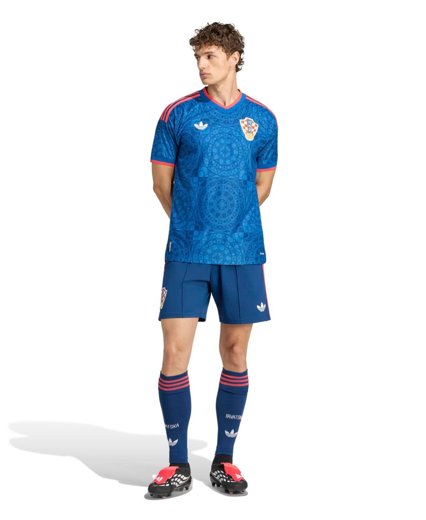 Мужской топ adidas Blue Croatia National Team 2027 Away On-Field Authentic Jersey — фото 3