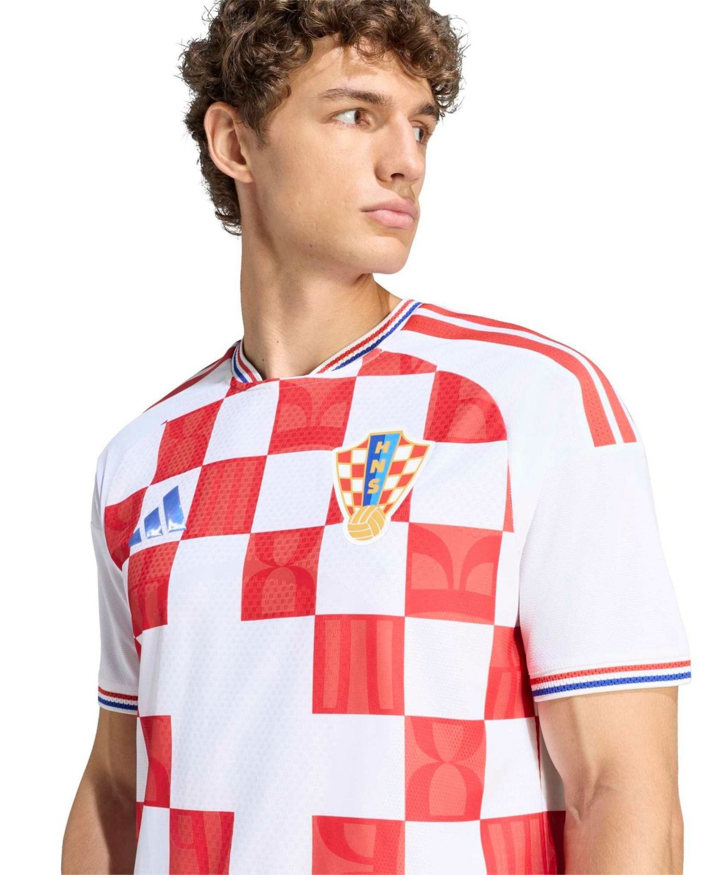 Мужской топ adidas White Croatia National Team 2027 Home On-Field Authentic Jersey — фото 6