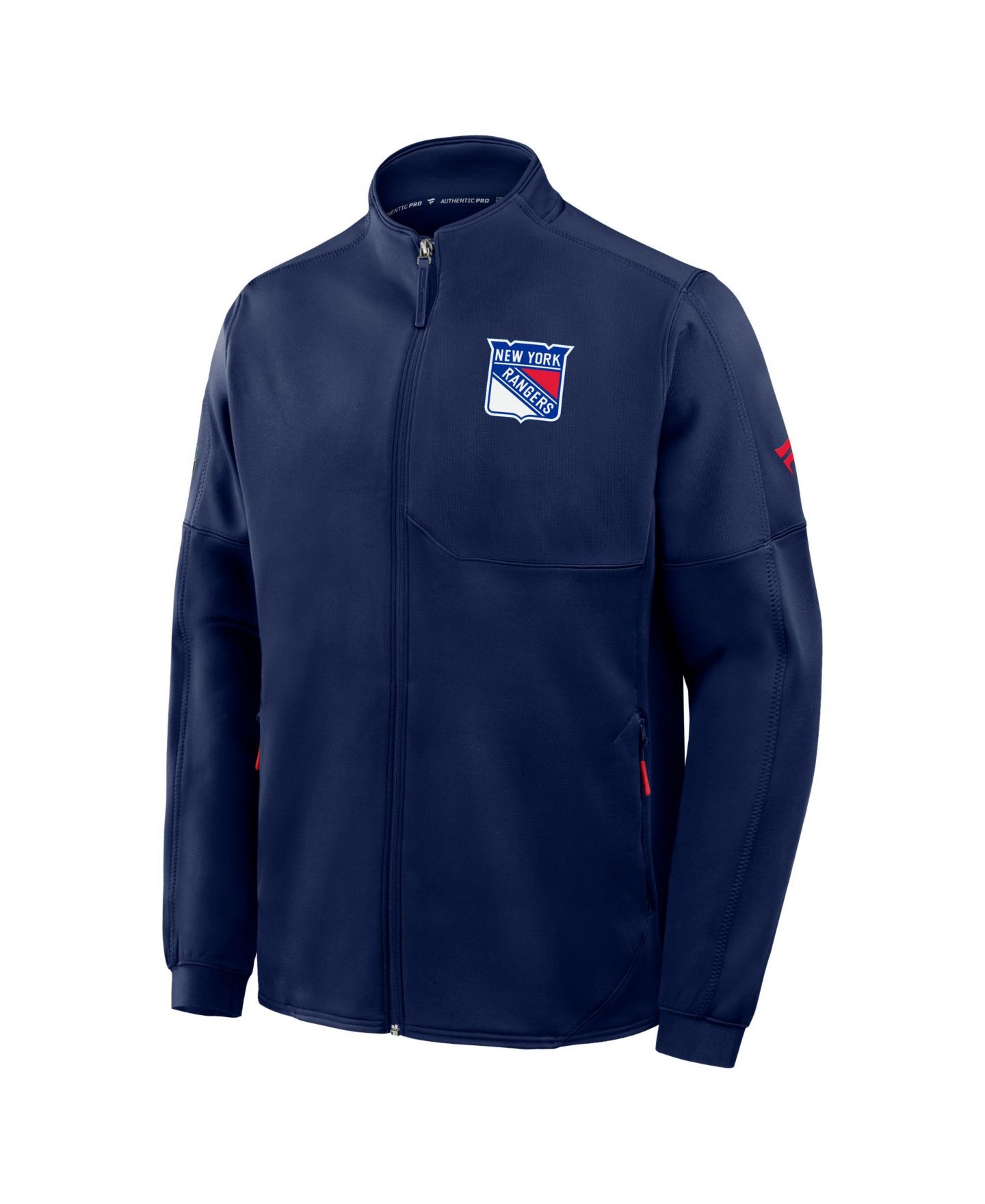 Мужская куртка Fanatics Navy New York Rangers Authentic Pro Rink Fleece Full-Zip — фото 3