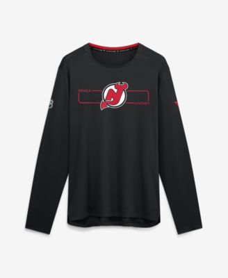Men's Black New Jersey Devils Authentic Pro Rink Tech Long Sleeve T-Shirt