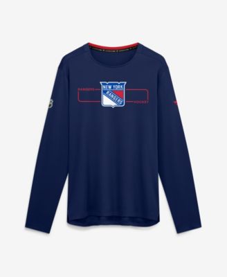 Men's Navy New York Rangers Authentic Pro Rink Tech Long Sleeve T-Shirt