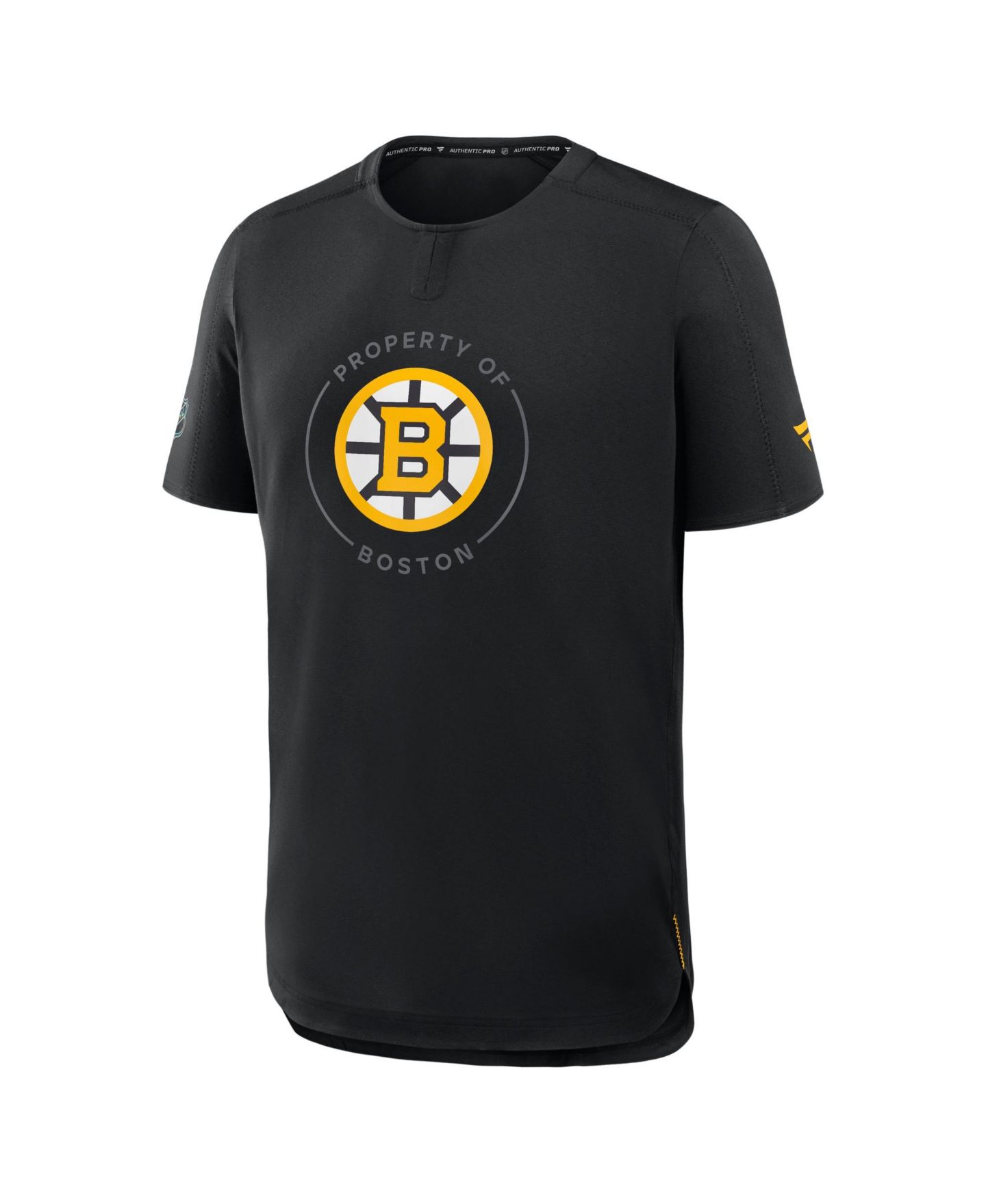 Мужская футболка Fanatics Black Boston Bruins Authentic Pro Train Performance — фото 3