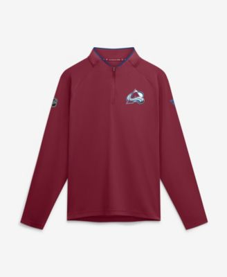 Men's Burgundy Colorado Avalanche Authentic Pro Rink Raglan Lightweight Quarter-Zip Pullover