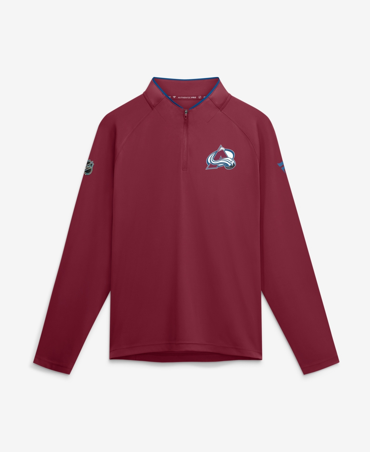 Fanatics Men's Burgundy Colorado Avalanche Authentic Pro Rink Raglan Lightweight Quarter-Zip Pullover