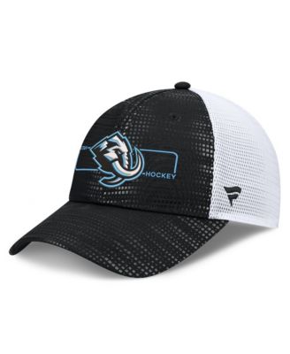 Men's Black Utah Mammoth Authentic Pro Rink Boxed Logo Trucker Hat