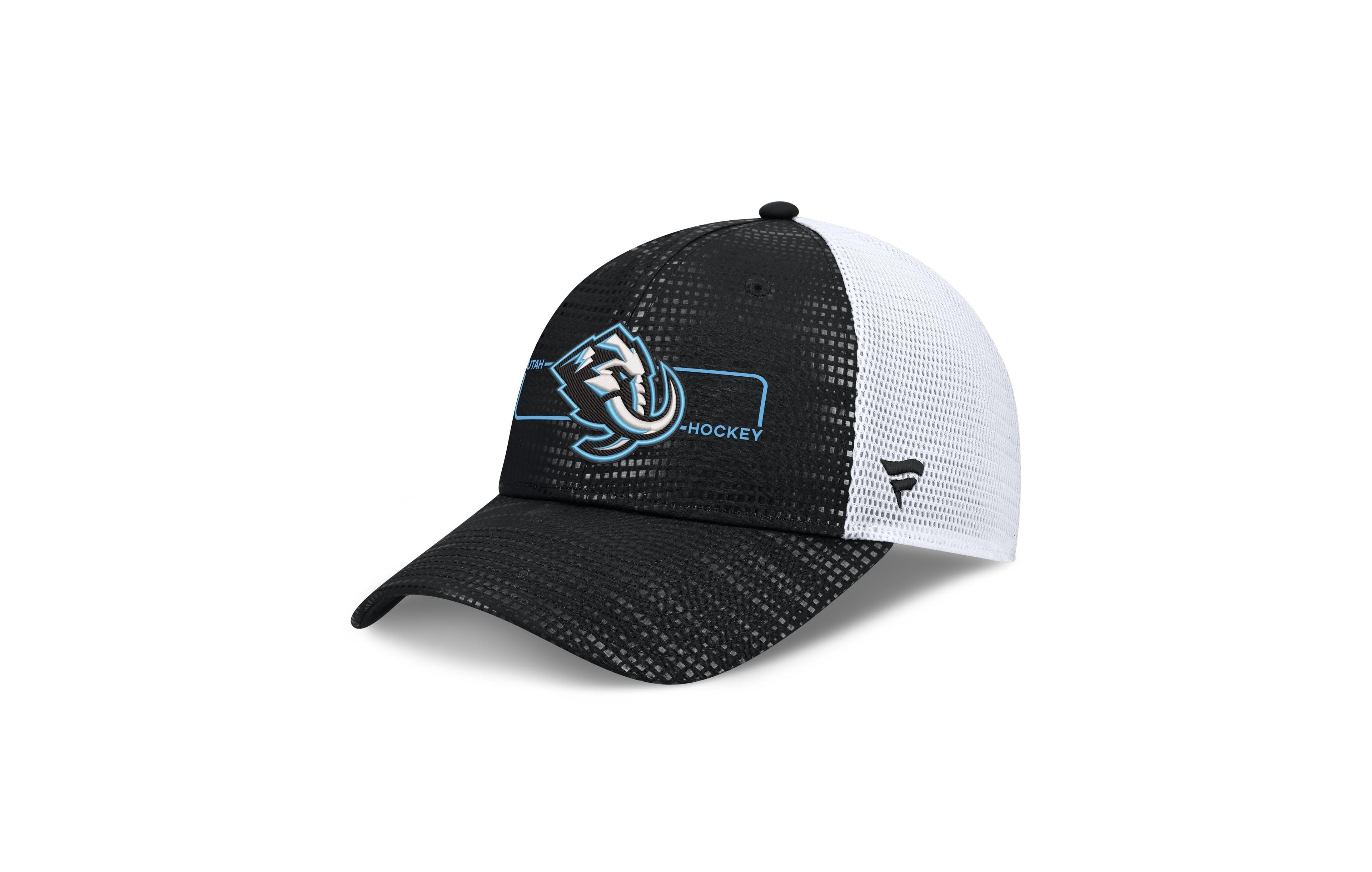 Fanatics Men's Black Utah Mammoth Authentic Pro Rink Boxed Logo Trucker Hat