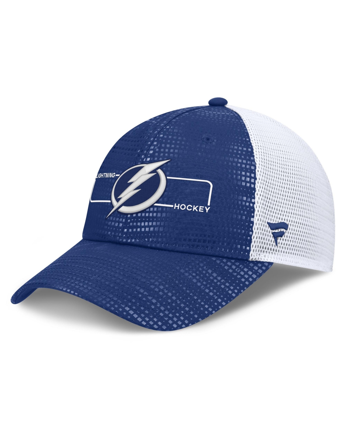 Fanatics Men's Blue Tampa Bay Lightning Authentic Pro Rink Boxed Logo Trucker Hat