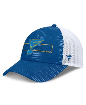 Men's Blue St. Louis Blues Authentic Pro Rink Boxed Logo Trucker Hat