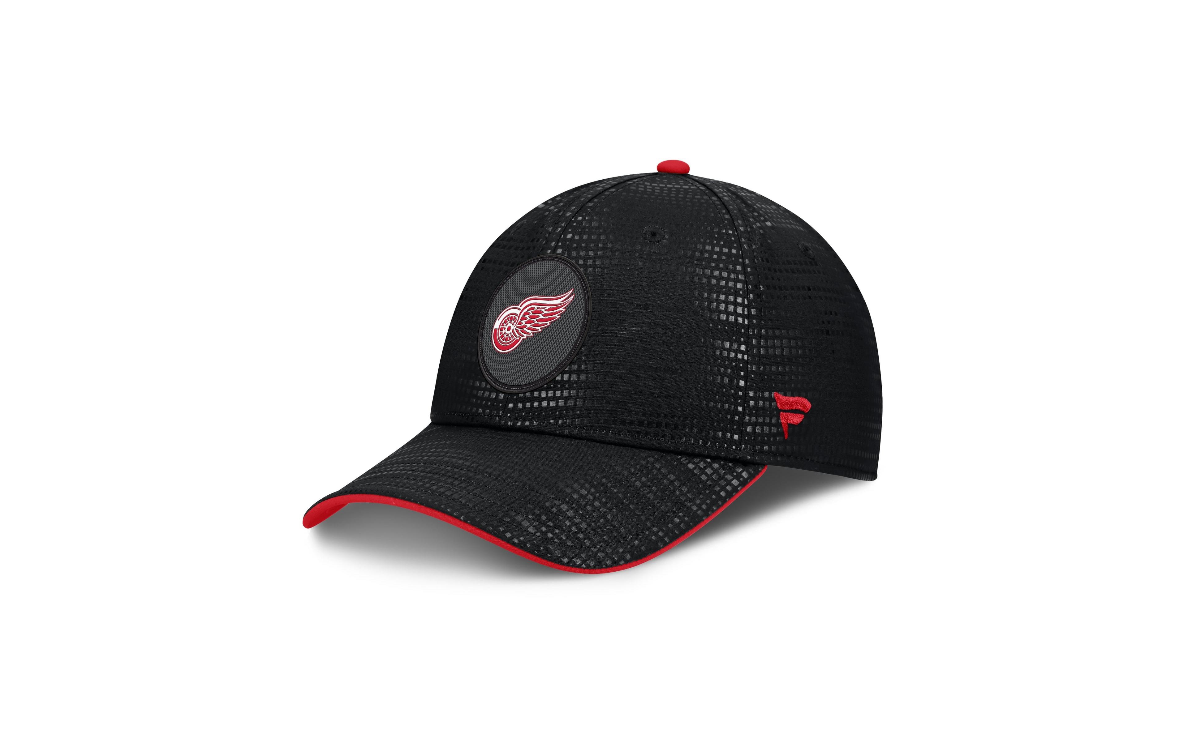 Fanatics Men's Black Detroit Red Wings Authentic Pro Rink Stretch Fit Hat
