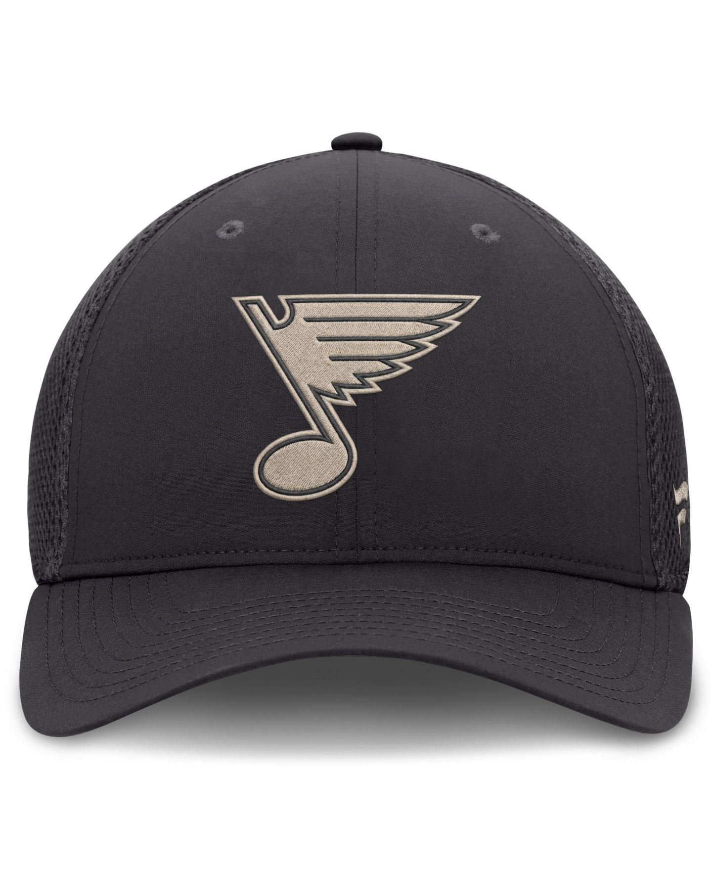 Мужской головной убор Fanatics Charcoal St. Louis Blues Authentic Pro Road Meshback Stretch Hat — фото 2
