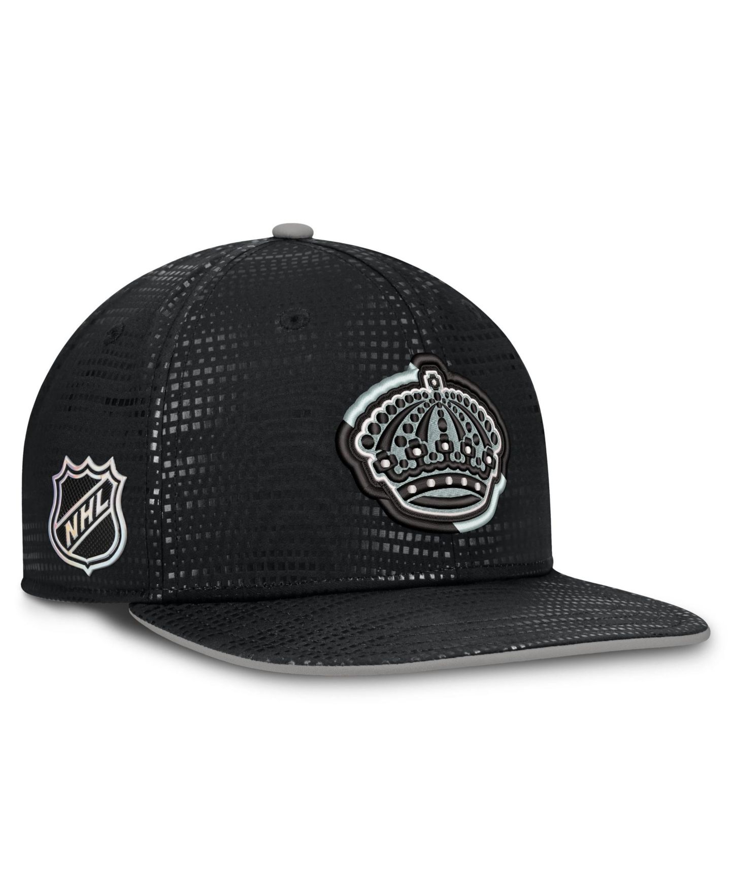 Мужская кепка Fanatics Black Los Angeles Kings Alternate Authentic Pro Rink Snapback Hat — фото 1