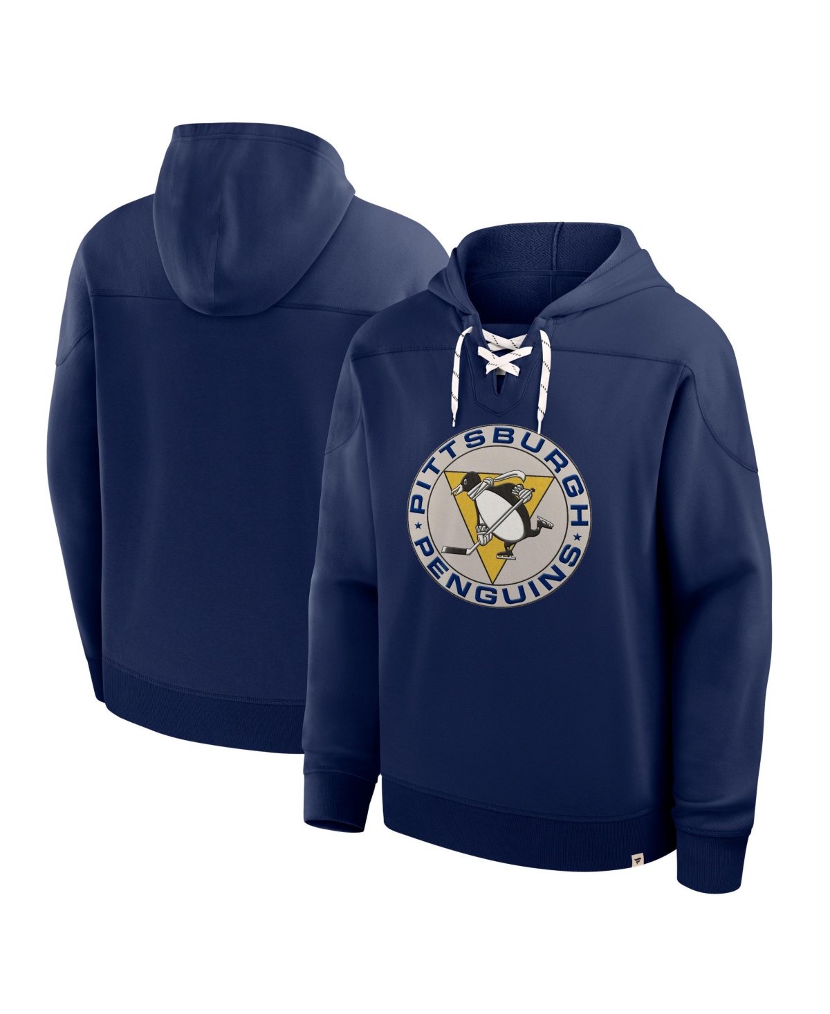 Fanatics Men's Navy Pittsburgh Penguins Fleece French Terry Pullover Hoodie