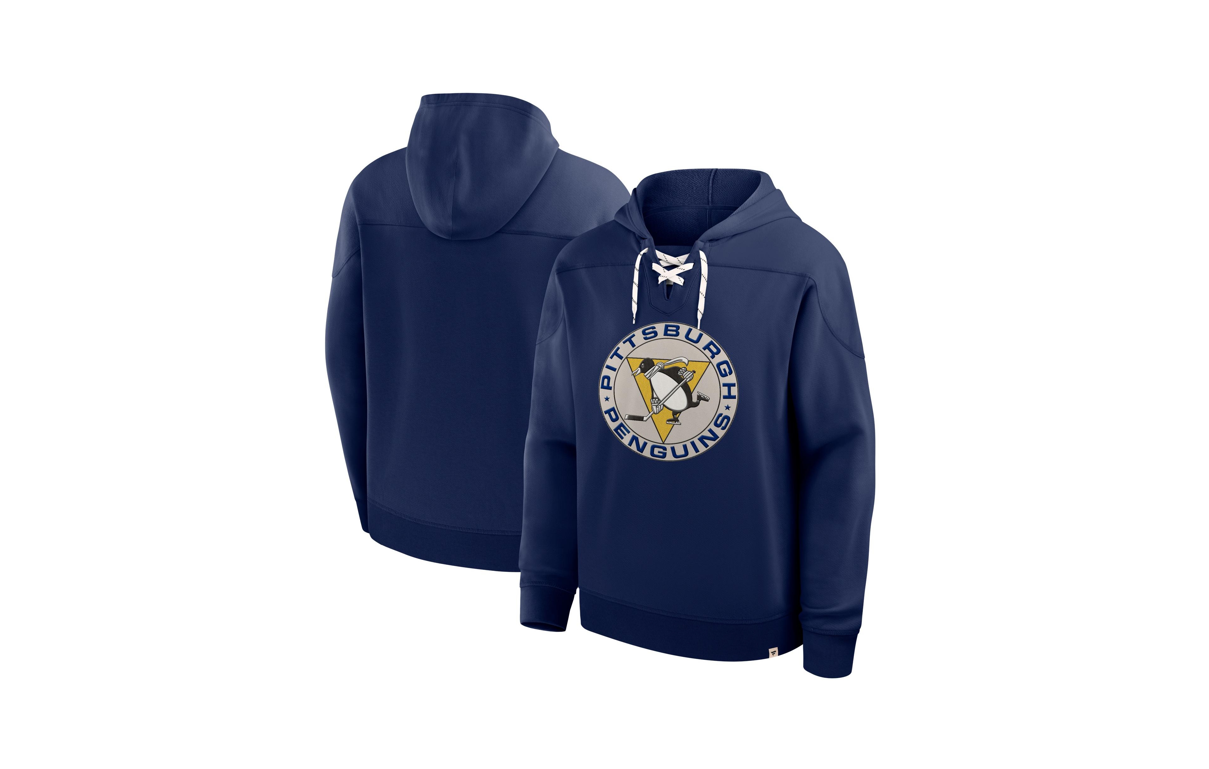 Fanatics Men's Navy Pittsburgh Penguins Fleece French Terry Pullover Hoodie