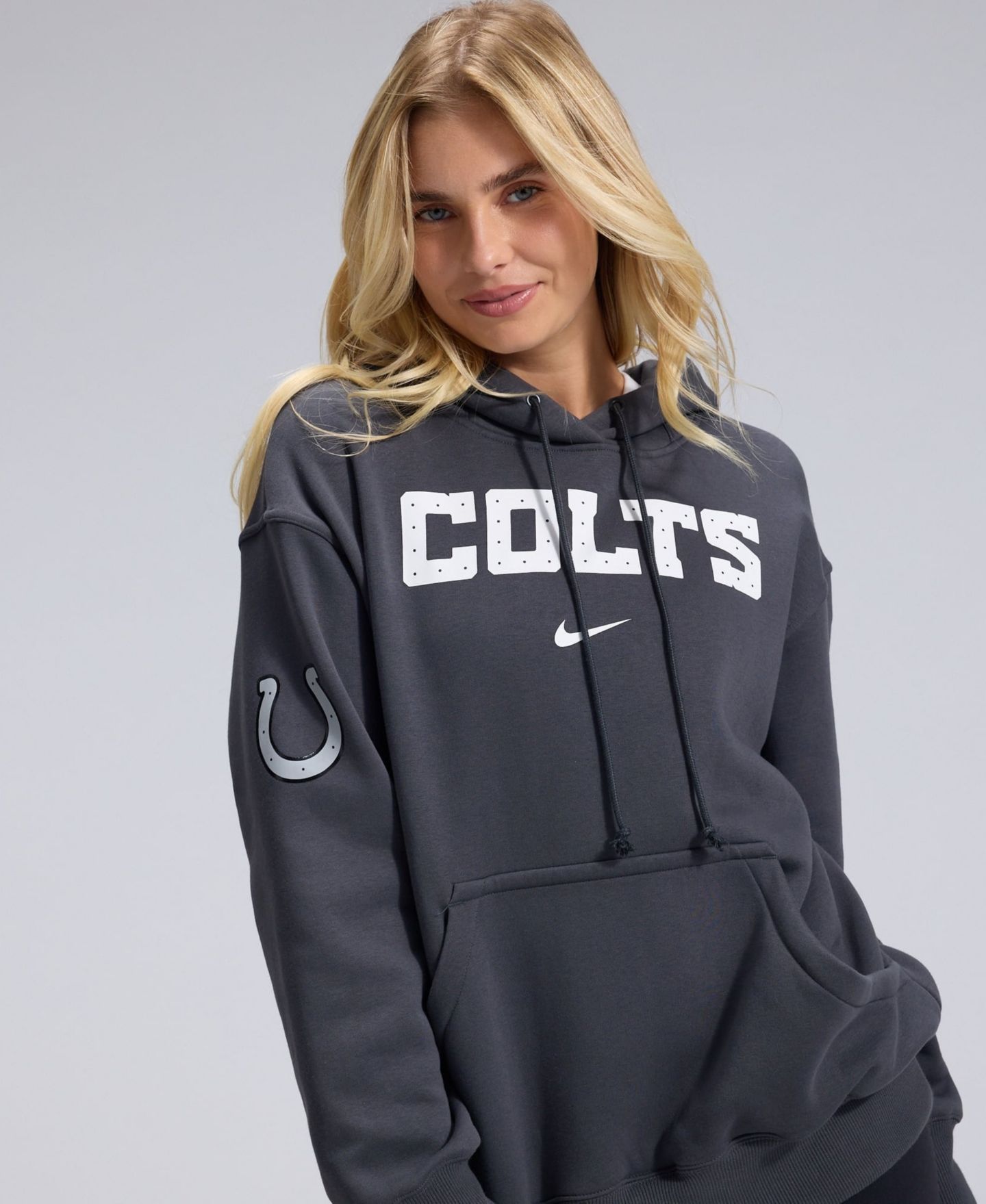 Женское худи Nike Anthracite Indianapolis Colts 2026 Rivalries Collection Oversized Pullover — фото 9