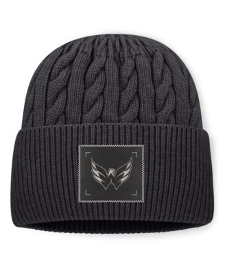Men's Charcoal Washington Capitals Road Phantom Oversized Cuffed Knit Hat