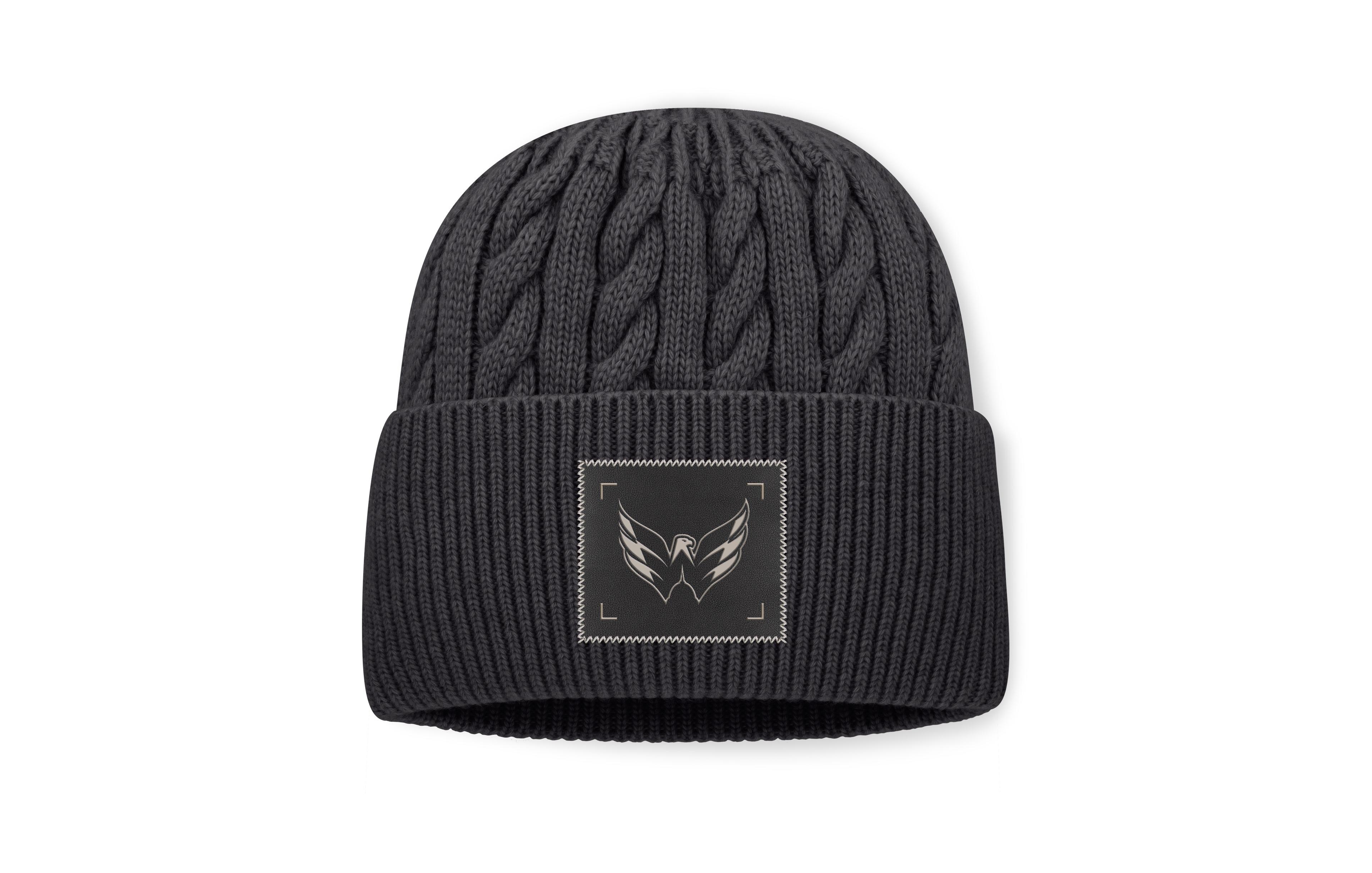 Fanatics Men's Charcoal Washington Capitals Road Phantom Oversized Cuffed Knit Hat