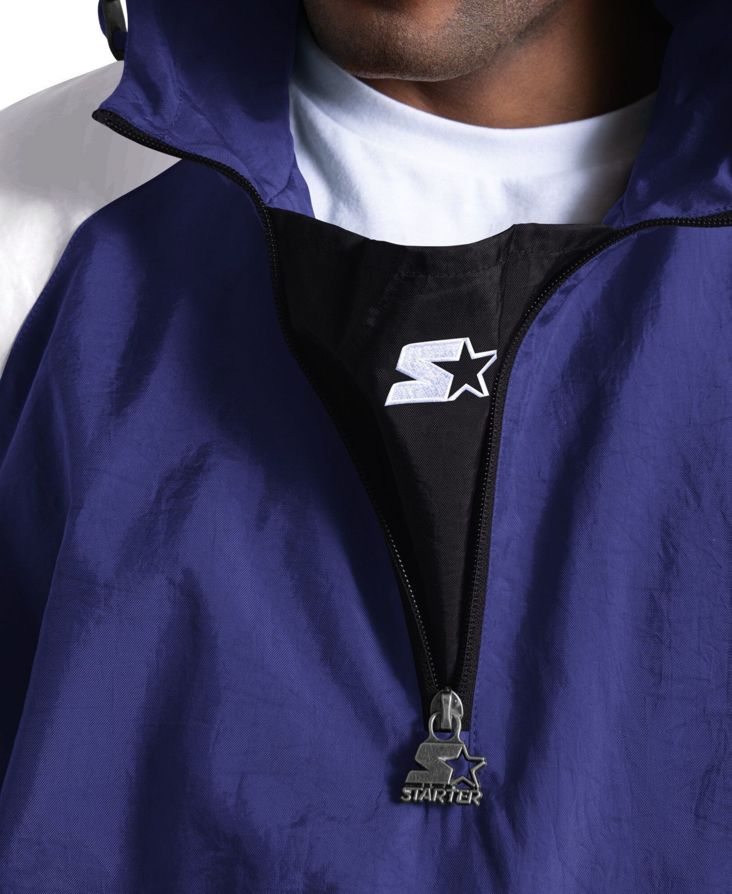 Мужская куртка Starter Purple Baltimore Ravens Street Cut Half-Zip — фото 3