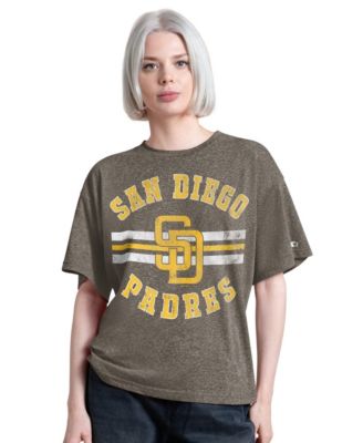 Women's Brown San Diego Padres Jump Shot Boyfriend Tri-Blend T-Shirt