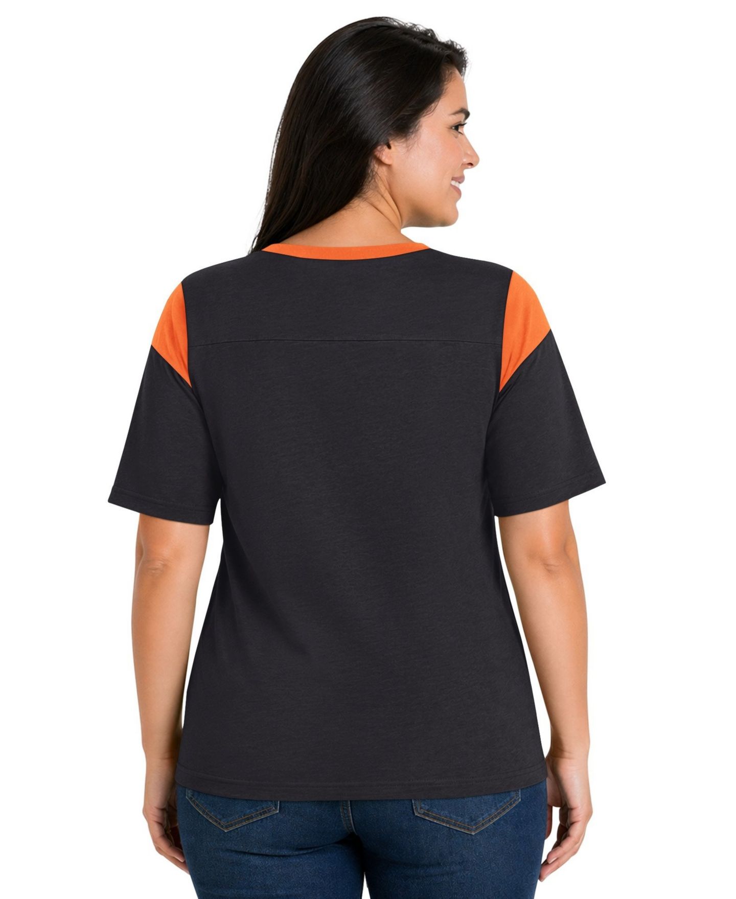 Женская футболка Starter Black Cincinnati Bengals Plus Size Linebacker Slub — фото 2