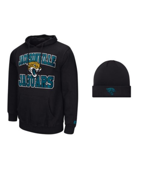 Мужские худи Starter Black Jacksonville Jaguars and Cuffed Knit Hat Combo Pack
