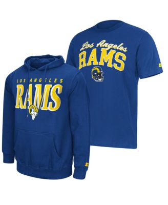 Men's Royal Los Angeles Rams Logo T-Shirt Hoodie Set