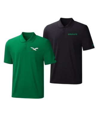 Men's Kelly Green/Black Philadelphia Eagles Vintage Logo Polo Shirt Set