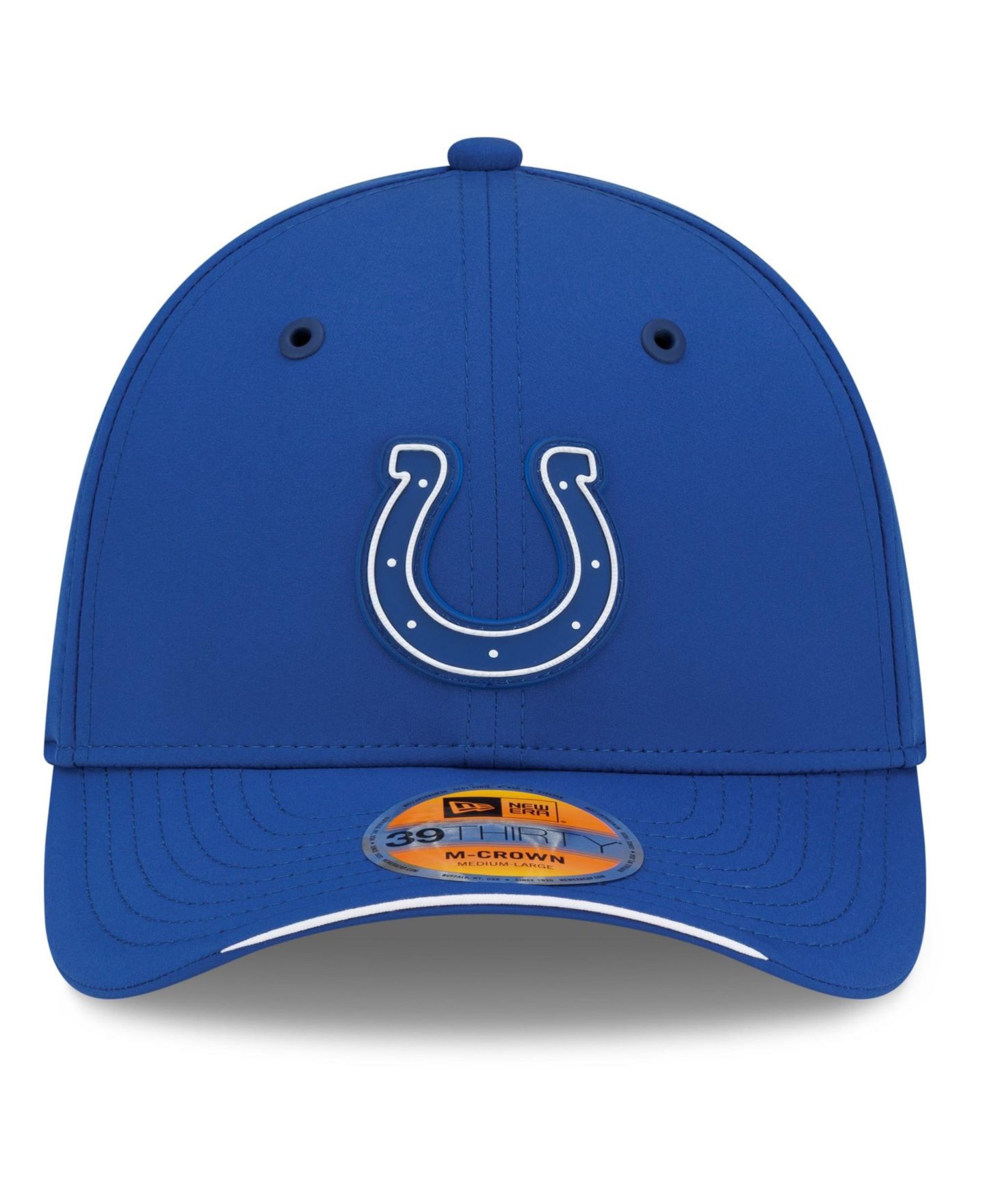 Мужская кепка New Era Royal Indianapolis Colts 2026 Sideline 39THIRTY M-Crown Flex Hat — фото 2