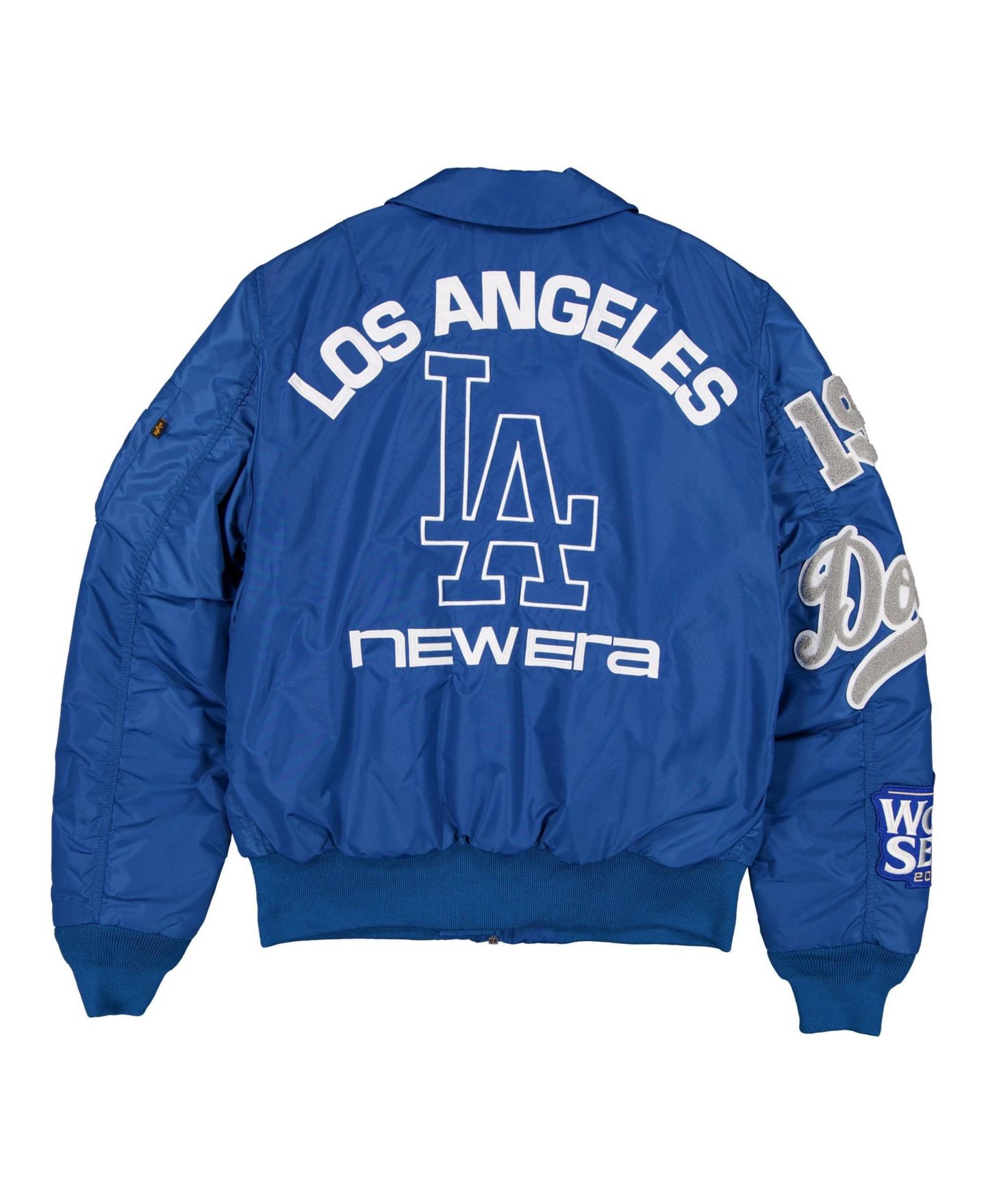 Мужская куртка New Era x Alpha Industries Royal Los Angeles Dodgers MA-1 Full-Zip Bomber — фото 8
