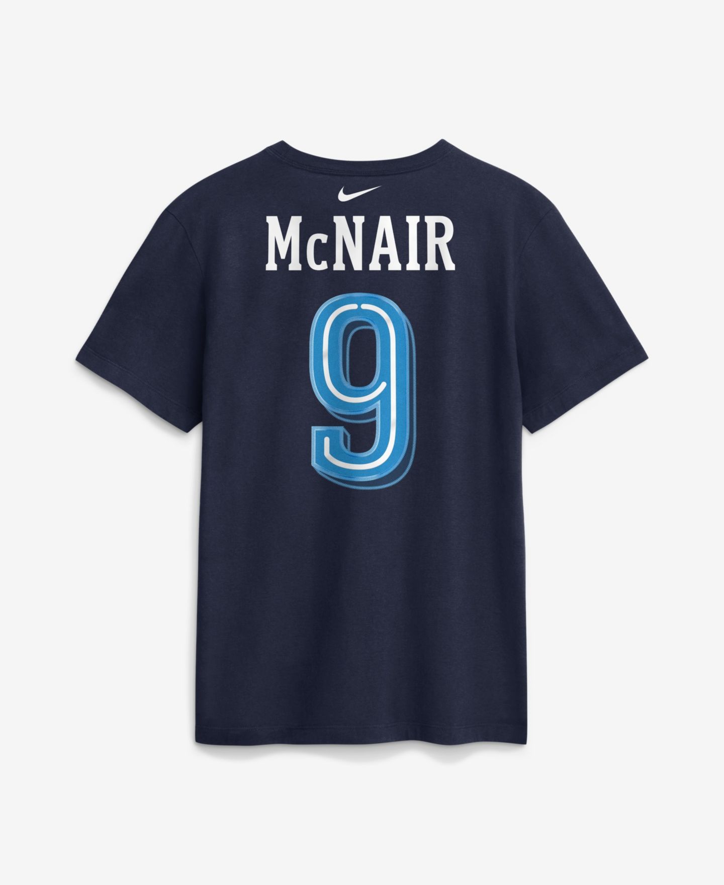 Мужская футболка Nike Steve McNair Navy Tennessee Titans 2026 Rivalries Collection Player Name & Number — фото 3