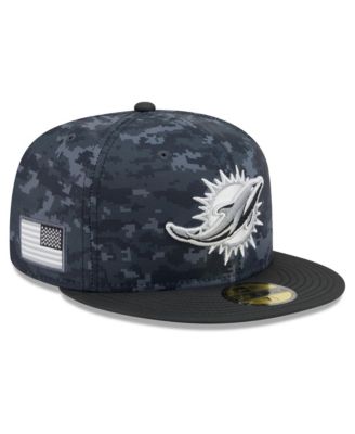 Men's Black Miami Dolphins 2026 Salute To Service 59FIFTY Fitted Hat