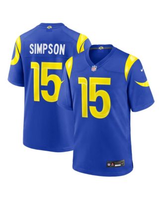 Men's Royal Los Angeles Rams Ty Simpson Team Game Jersey