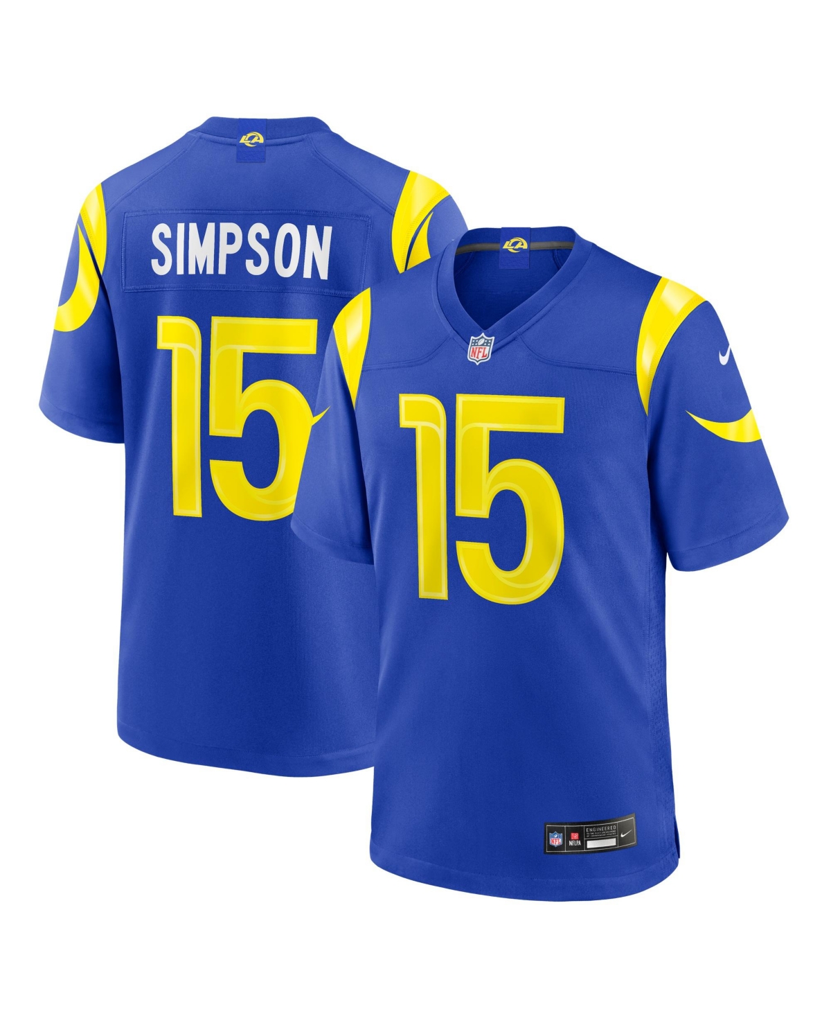 Nike Men's Royal Los Angeles Rams Ty Simpson Team Game Jersey