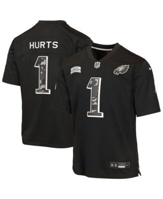 Big Boys' and Girls' Jalen Hurts Black Philadelphia Eagles 2026 Salute to Service Game Jersey