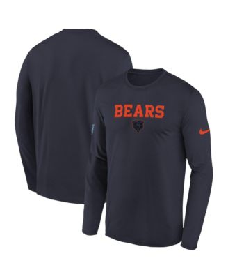 Big Boys' and Girls' Navy Chicago Bears 2026 Rivalries Collection Sideline Legend Long Sleeve T-Shirt