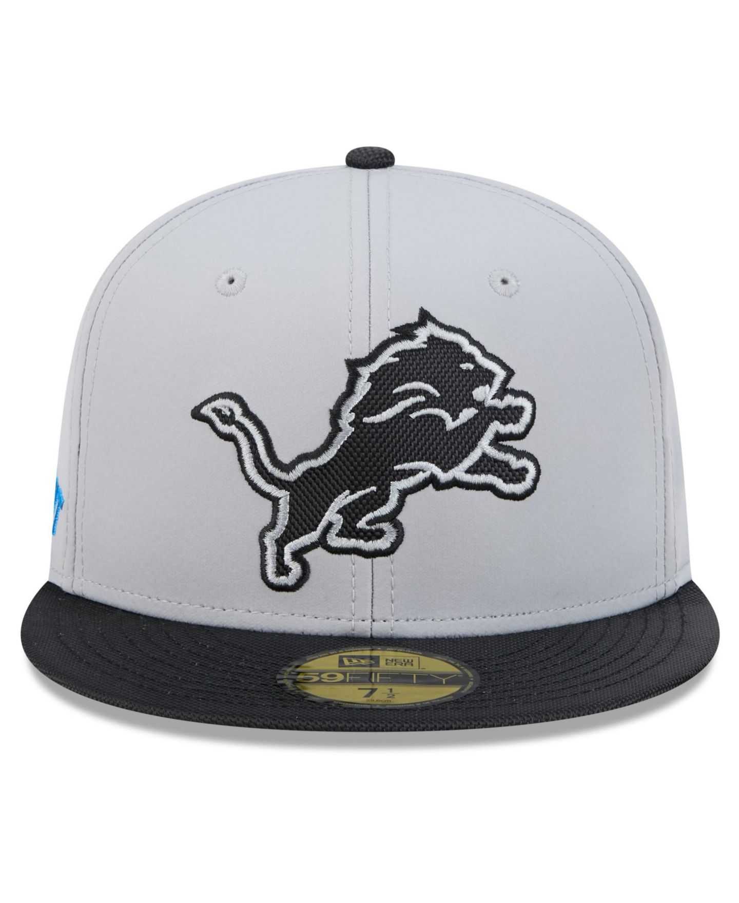 Мужская кепка New Era Gray Detroit Lions 2026 Rivalries Collection 59FIFTY Fitted Hat — фото 2