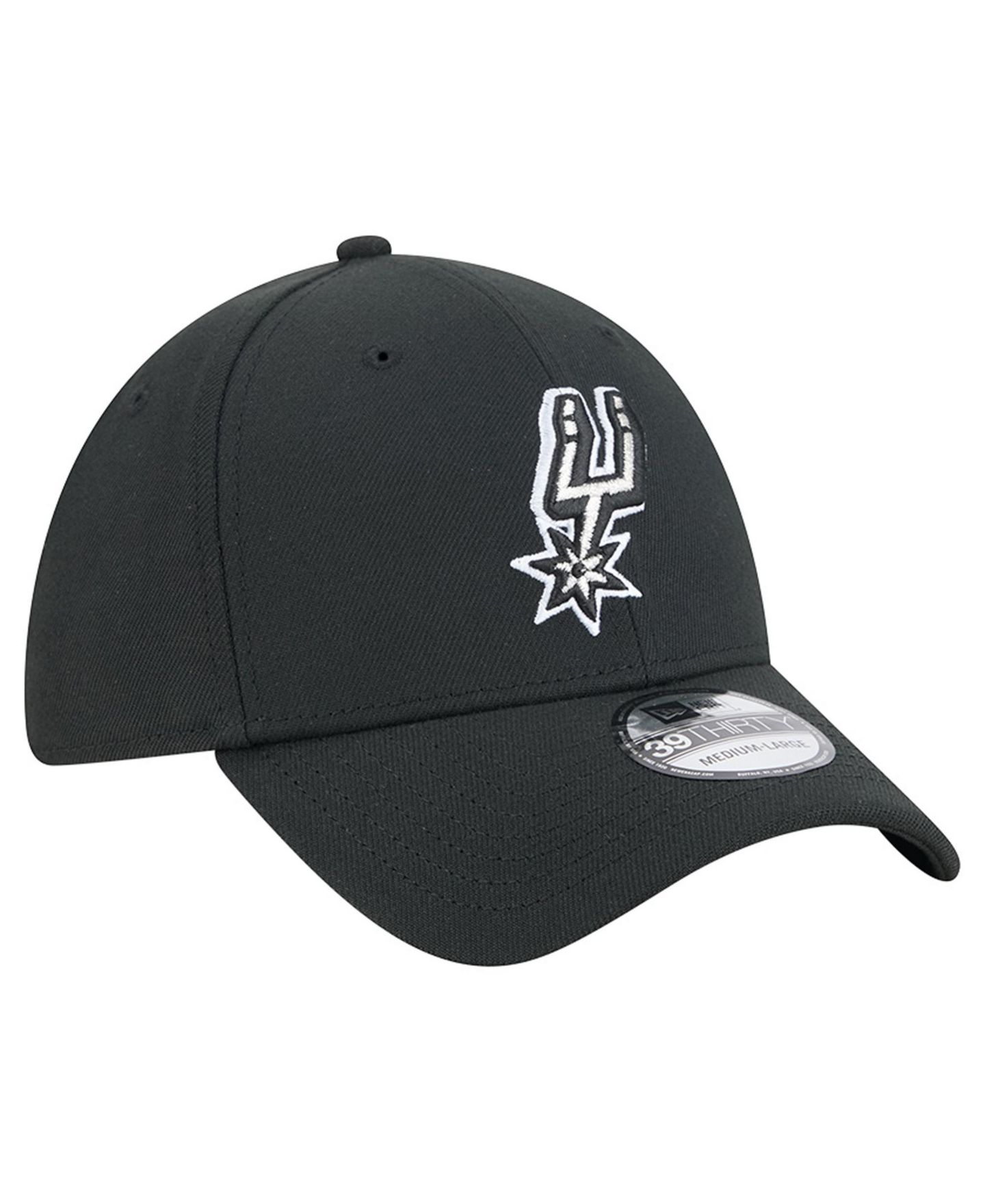 Мужская кепка New Era Black San Antonio Spurs 39THIRTY Flex Hat — фото 3