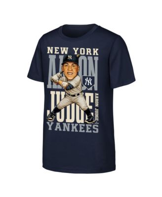 Big Boys' and Girls' Aaron Judge Navy New York Yankees Caricature Clash T-Shirt